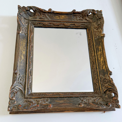 Sunset Seaside Vintage Gallery Wall - Large Paintings & Wood-Framed Mirror 65" x 60"