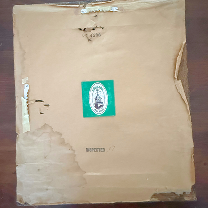 Sunset Seaside Vintage Gallery Wall - Large Paintings & Wood-Framed Mirror 65" x 60"