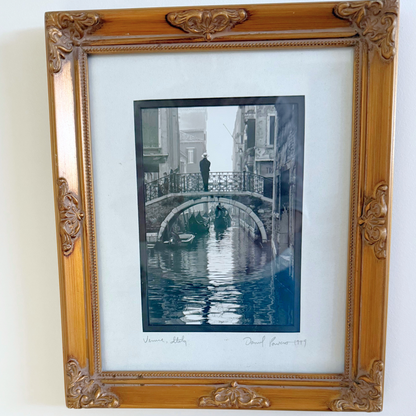 Sunset Seaside Vintage Gallery Wall - Large Paintings & Wood-Framed Mirror 65" x 60"