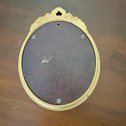 Sunset Seaside Vintage Gallery Wall - Large Paintings & Wood-Framed Mirror 65" x 60"