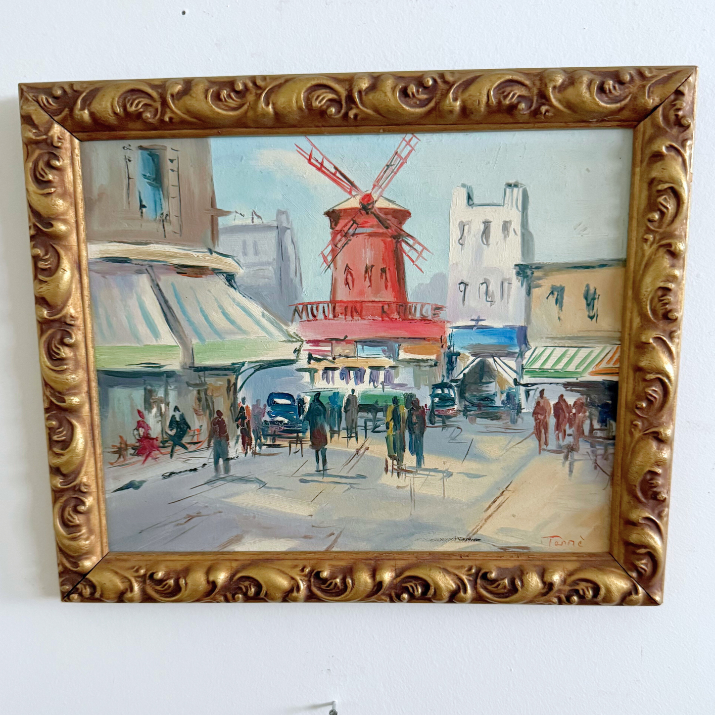 Romantic European Vintage Gallery Wall - Signed Paintings & Gilded Frames 36" x 36"