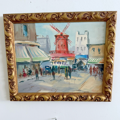 Romantic European Vintage Gallery Wall - Signed Paintings & Gilded Frames 36" x 36"