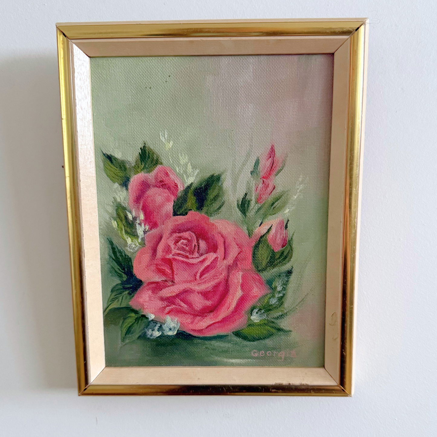 Romantic European Vintage Gallery Wall - Signed Paintings & Gilded Frames 36" x 36"