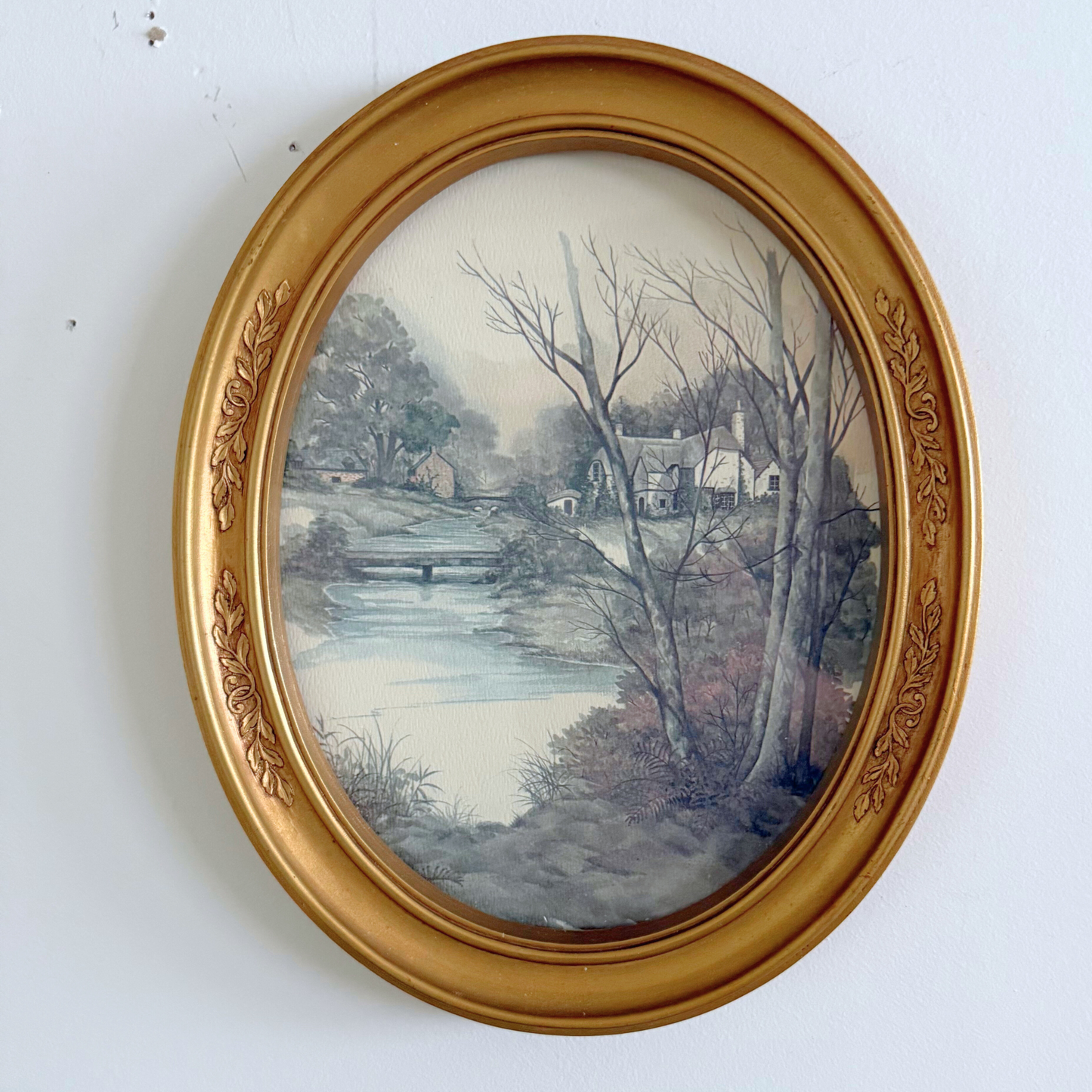 Romantic European Vintage Gallery Wall - Signed Paintings & Gilded Frames 36" x 36"