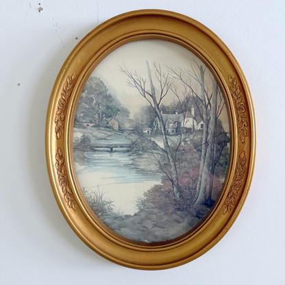 Romantic European Vintage Gallery Wall - Signed Paintings & Gilded Frames 36" x 36"