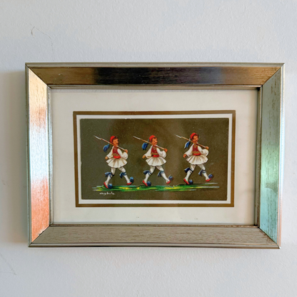 Nautical Coastal Vintage Gallery Wall - Wall Tapestry & Brass Detail 32" x 32