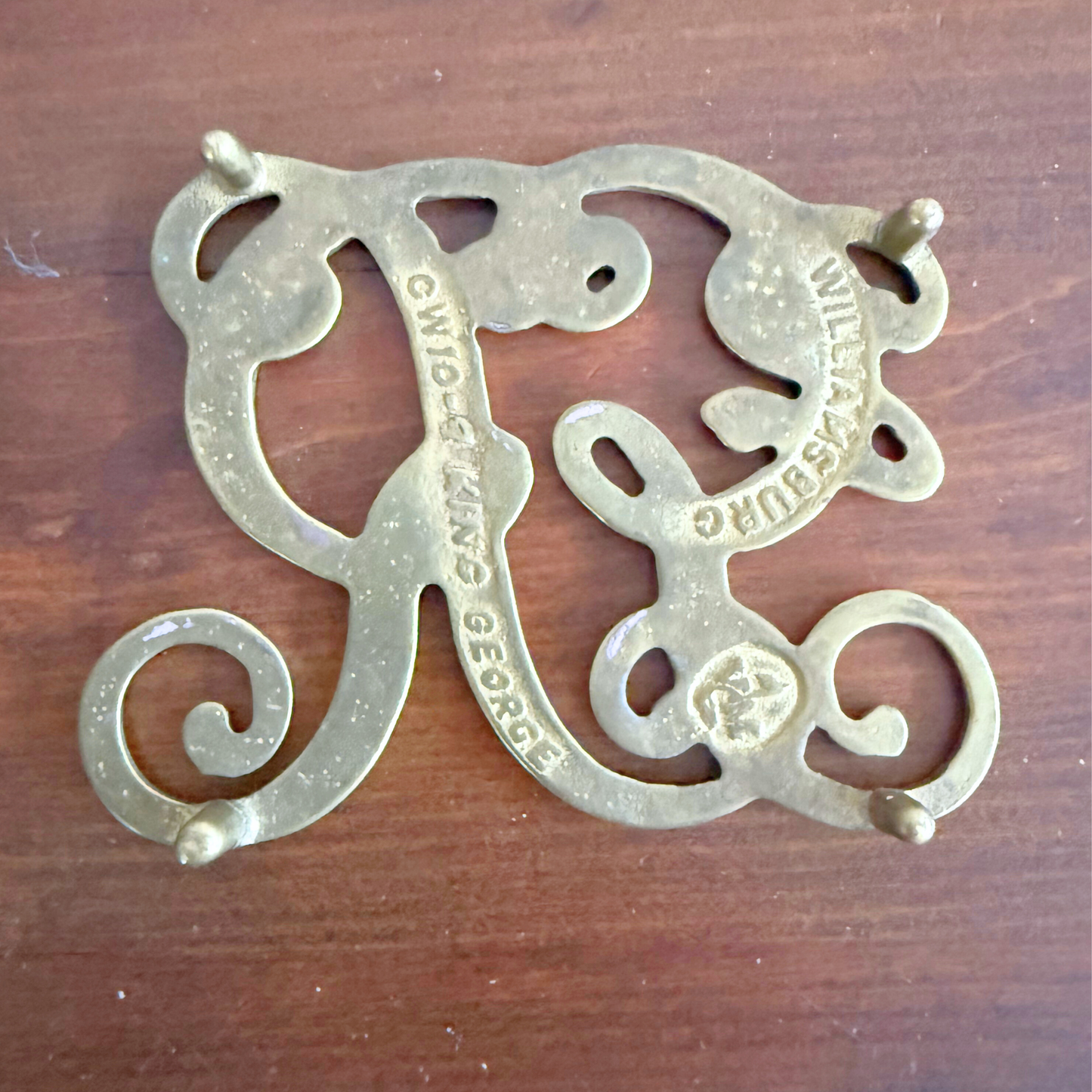 Nautical Coastal Vintage Gallery Wall - Wall Tapestry & Brass Detail 32" x 32