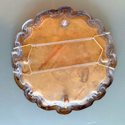 Midcentury Parisian Apartment Vintage Gallery Wall - Oil Paintings & Brass Accent 36" x 32"