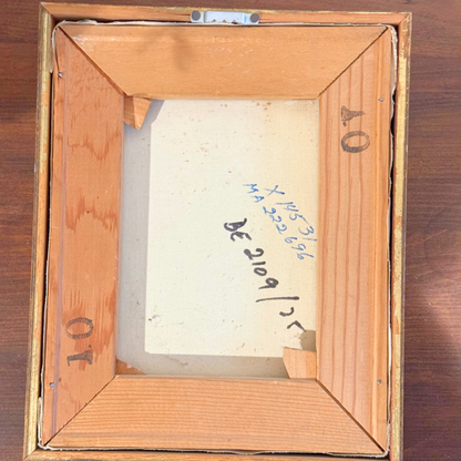 Midcentury Parisian Apartment Vintage Gallery Wall - Oil Paintings & Brass Accent 36" x 32"