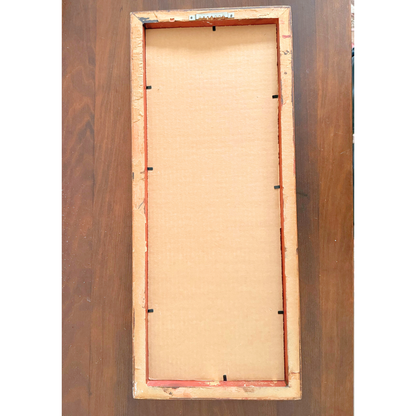 European Cottage Botanical Landscape Vintage Gallery Wall - Silk Painting & Floral Pottery 36" x 42"