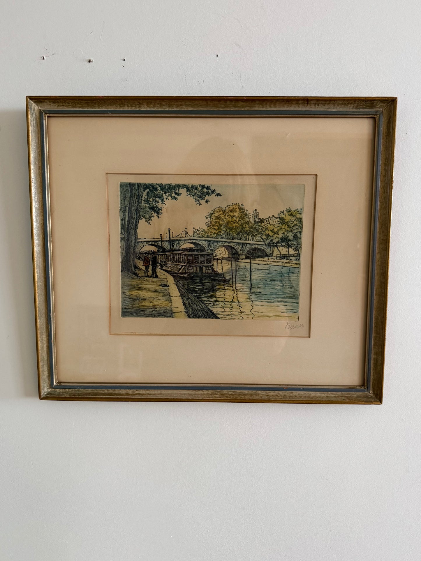 European Cottage Botanical Landscape Vintage Gallery Wall - Silk Painting & Floral Pottery